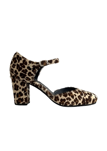 Leopard sko med høj hæl fra Nordic ShoePeople